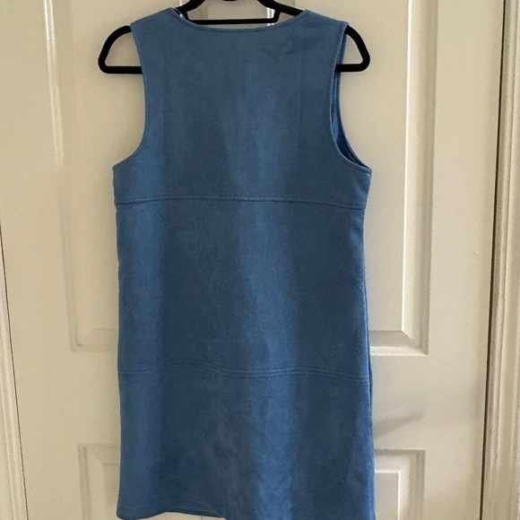 Solitaire Blue Sleeveless Shift Dress Women’s Size Small - Picture 3 of 3